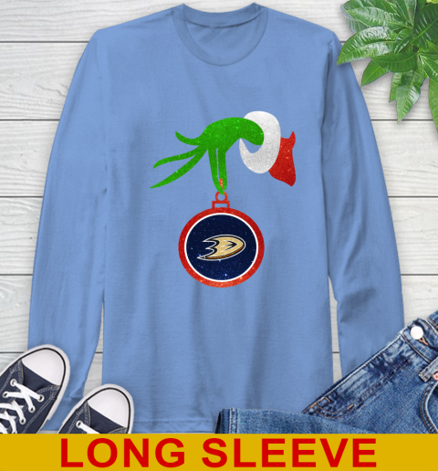 Anaheim Ducks Grinch Merry Christmas NHL Hockey Long Sleeve T-Shirt 11
