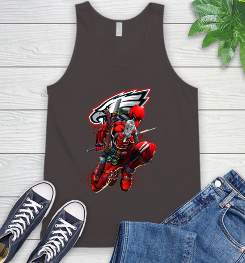 NFL Deadpool Marvel Comics Sports Football Philadelphia Eagles Tank Top 7