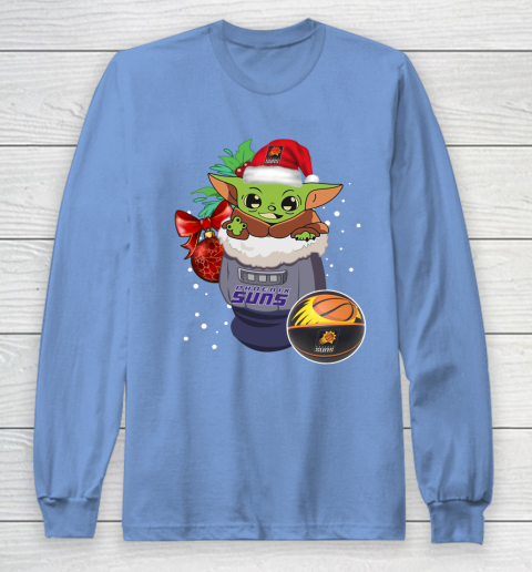 Phoenix Suns Christmas Baby Yoda Star Wars Funny Happy NBA Long Sleeve T-Shirt 11