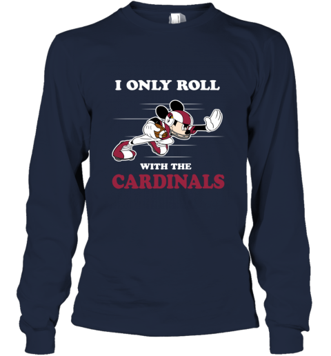 NFL Mickey Mouse I Only Roll With Arizona Cardinals Youth T-Shirt 