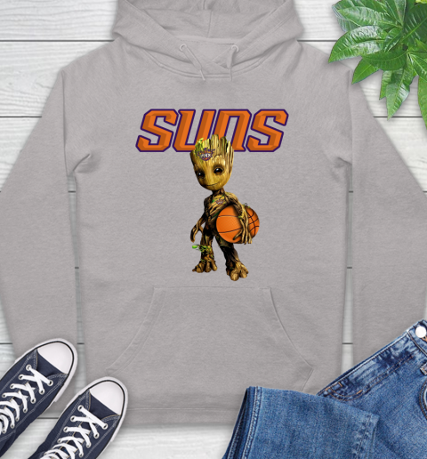 Phoenix Suns NBA Basketball Groot Marvel Guardians Of The Galaxy Hoodie 12
