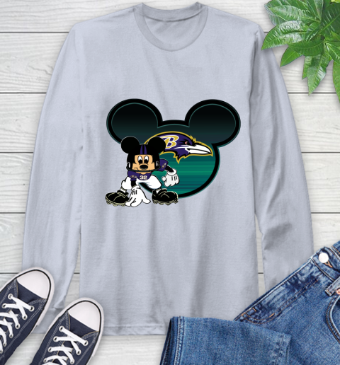 NFL Baltimore Ravens Mickey Mouse Disney Football T Shirt Long Sleeve T-Shirt 6