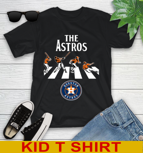 MLB Baseball Houston Astros The Beatles Rock Band Shirt Youth T-Shirt