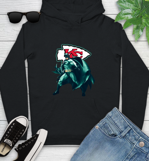 NFL Batman Football Sports Kansas City Chiefs Youth Hoodie 2