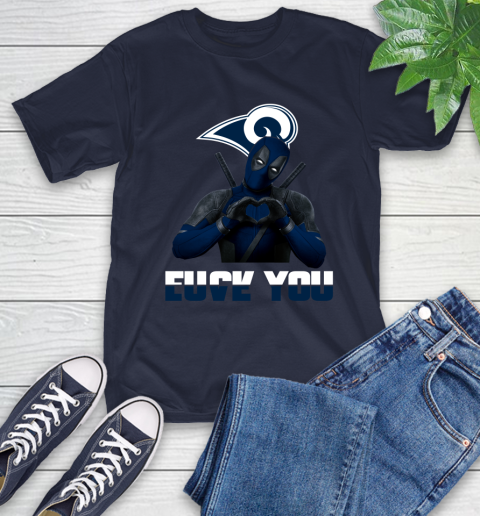NHL Los Angeles Rams Deadpool Love You Fuck You Football Sports T-Shirt 3