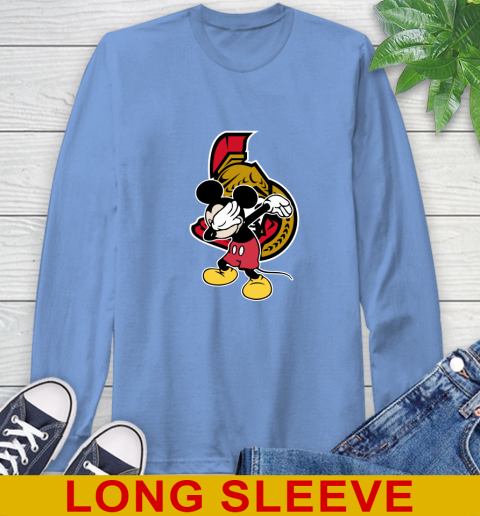 Ottawa Senators NHL Hockey Dabbing Mickey Disney Sports Long Sleeve T-Shirt 11