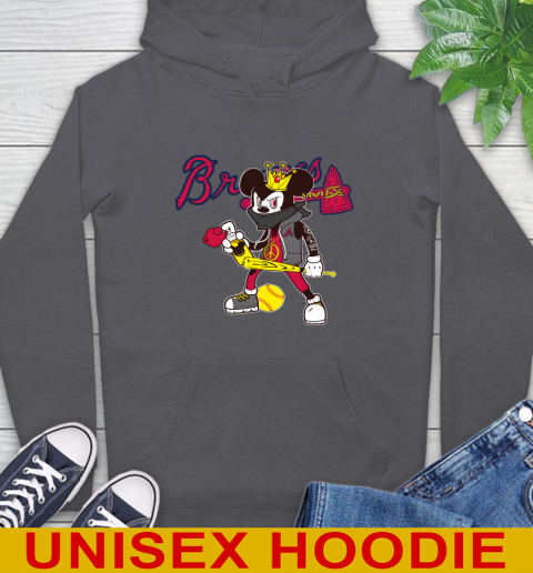 Atlanta Braves MLB Baseball Mickey Peace Sign Sports Hoodie 7