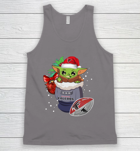 Atlanta Falcons Christmas Baby Yoda Star Wars Funny Happy NFL Tank Top 7