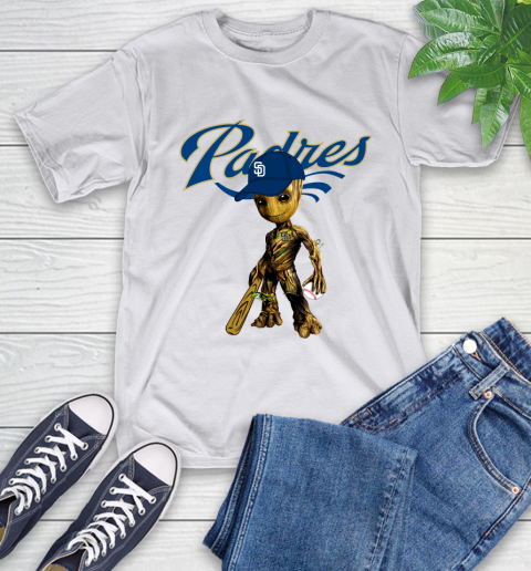MLB San Diego Padres Groot Guardians Of The Galaxy Baseball T-Shirt 12