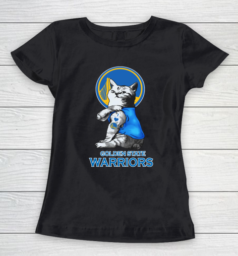 NBA Basketball My Cat Loves Golden State Warriors Women's T-Shirt
