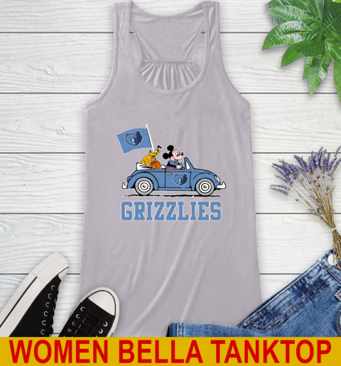 NBA Basketball Memphis Grizzlies Pluto Mickey Driving Disney Shirt Racerback Tank 5