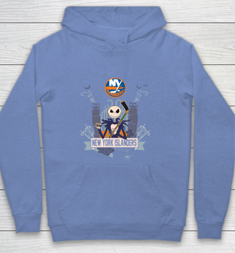 NHL New York Islanders Hockey Jack Skellington Halloween Youth Hoodie 8