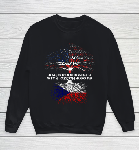 American Raised with Czech Czechian Roots Republic Youth Sweatshirt