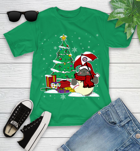 Washington Nationals MLB Baseball Cute Tonari No Totoro Christmas Sports Youth T-Shirt 8