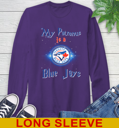 MLB Baseball Harry Potter My Patronus Is A Toronto Blue Jays Long Sleeve T-Shirt 5