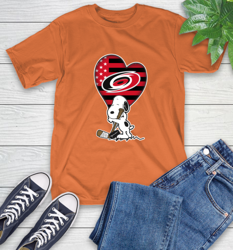 Carolina Hurricanes NHL Hockey The Peanuts Movie Adorable Snoopy T-Shirt 5