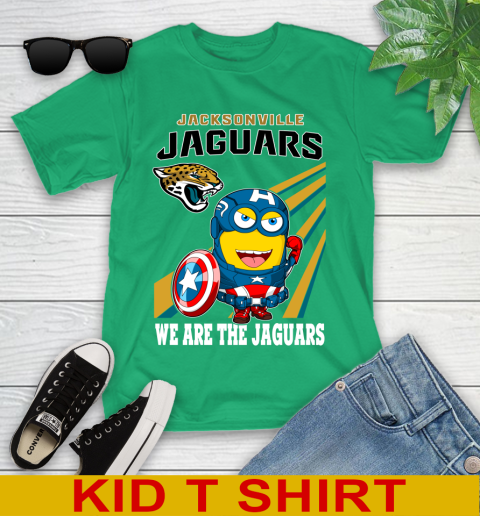 NFL Football Jacksonville Jaguars Captain America Marvel Avengers Minion Shirt Youth T-Shirt 7