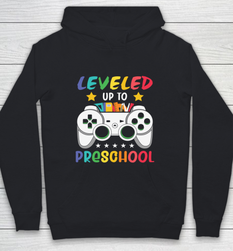 Back To School Shirt Leveled up to PreSchool Youth Hoodie