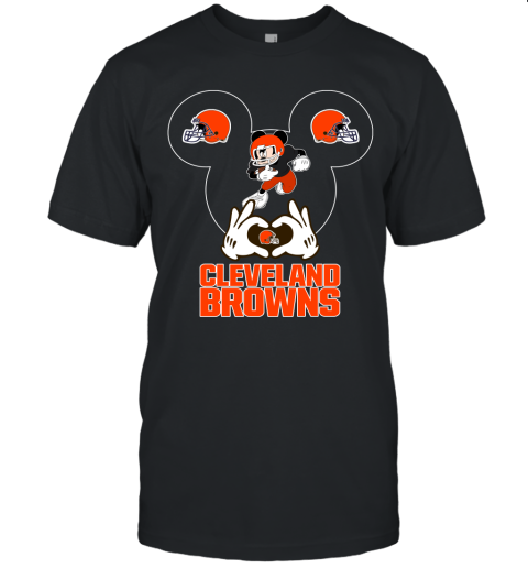 I Love The Browns Mickey Mouse Cleveland Browns Unisex Jersey Tee