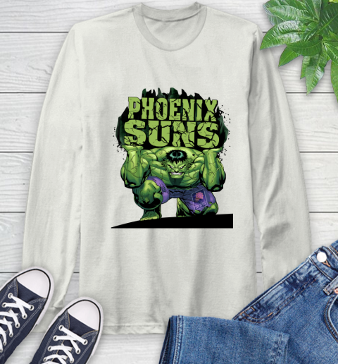 Phoenix Suns NBA Basketball Incredible Hulk Marvel Avengers Sports Long Sleeve T-Shirt 12