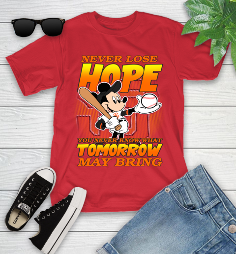 San Francisco Giants MLB Baseball Mickey Disney Never Lose Hope Youth T-Shirt 13