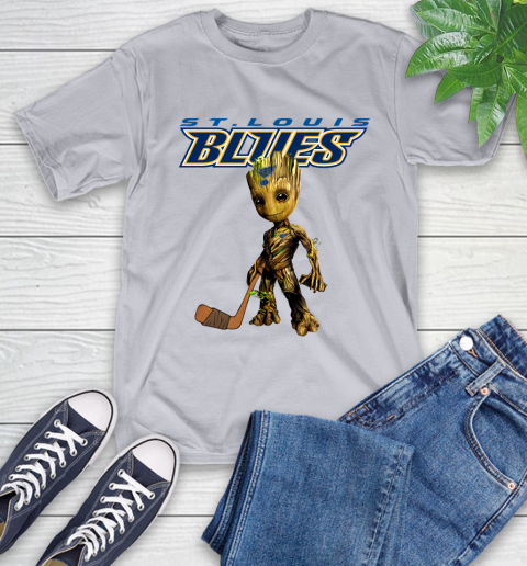 St.Louis Blues NHL Hockey Groot Marvel Guardians Of The Galaxy T-Shirt 6