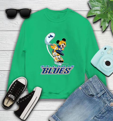 NHL Hockey St.Louis Blues Cheerful Mickey Mouse Shirt Sweatshirt 7