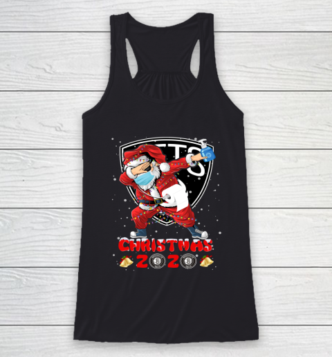 Brooklyn Nets Funny Santa Claus Dabbing Christmas 2020 NBA Racerback Tank