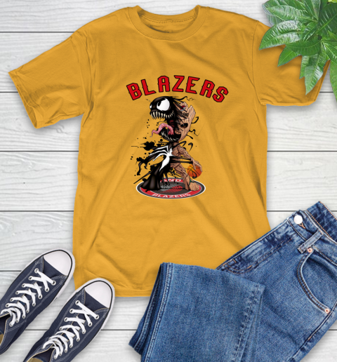 NBA Portland Trail Blazers Basketball Venom Groot Guardians Of The Galaxy T-Shirt 3