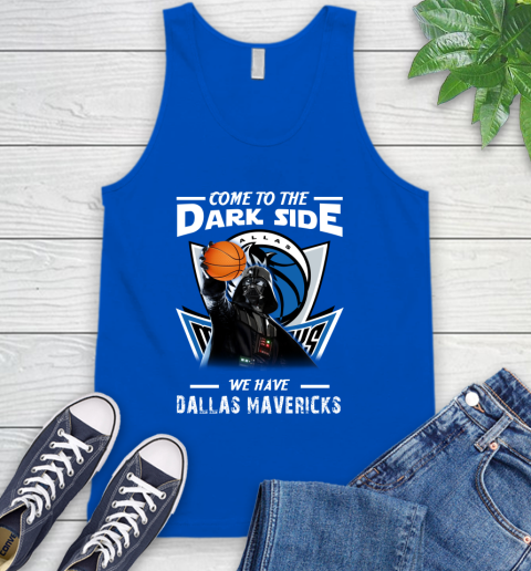 NBA Come To The Dark Side We Have Dallas Mavericks Star Wars Darth Vader Basketball Tank Top 4
