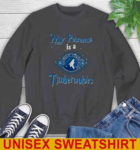NBA Basketball Harry Potter My Patronus Is A Minnesota Timberwolves Sweatshirt 7