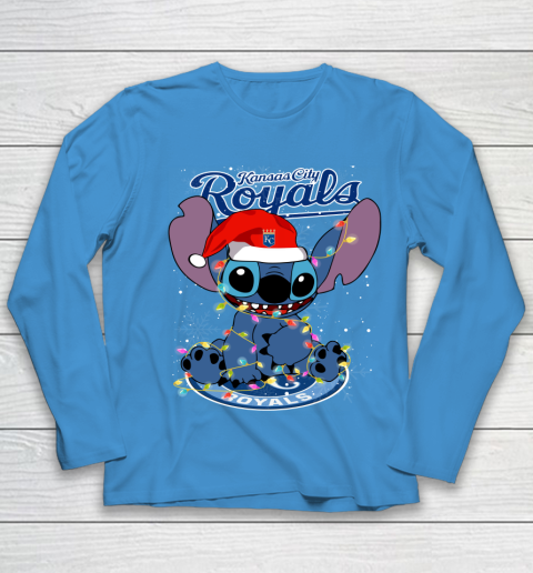 Kansas City Royals MLB noel stitch Baseball Christmas Youth Long Sleeve 4