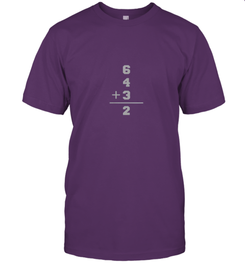 yld8 6432 baseball math apparel for baseball lovers jersey t shirt 60 front team purple