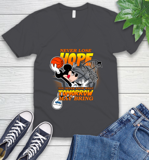 Orlando Magic NBA Basketball Mickey Disney Never Lose Hope V-Neck T-Shirt 4