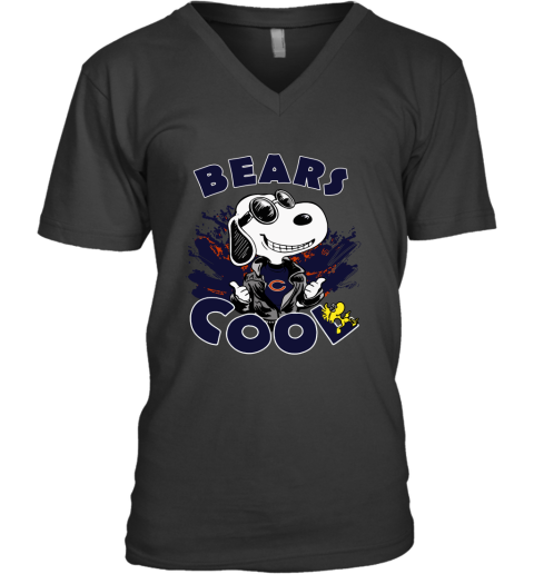 Chicago Bears Snoopy Joe Cool We're Awesome V-Neck T-Shirt