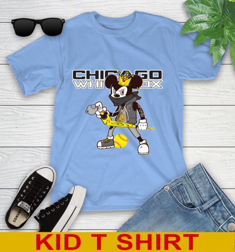 Chicago White Sox MLB Baseball Mickey Peace Sign Sports Youth T-Shirt 11