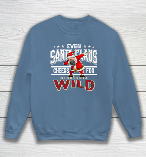 Minnesota Wild Even Santa Claus Cheers For Christmas NHL Sweatshirt 6