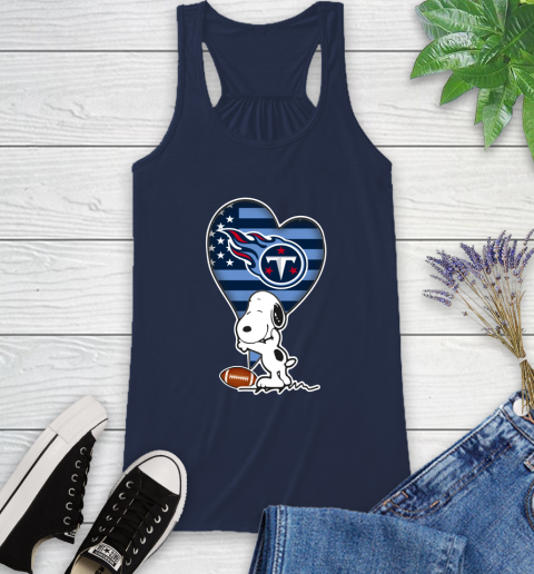 Tennessee Titans NFL Football The Peanuts Movie Adorable Snoopy Racerback Tank 10