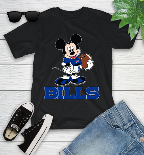 NFL Football Buffalo Bills Cheerful Mickey Mouse Shirt Youth T-Shirt