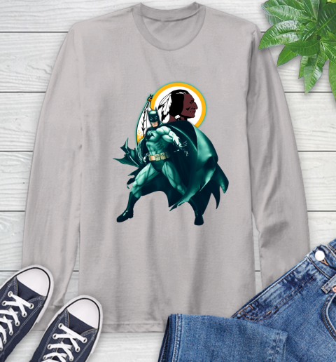 NFL Batman Football Sports Washington Redskins Long Sleeve T-Shirt 12