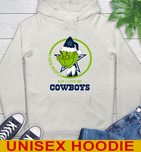 Dallas Cowboys NFL Christmas Grinch I Hate People But I Love My Favorite Football Team Hoodie Tee For Sports