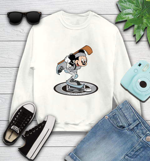 NHL Hockey Los Angeles Kings Cheerful Mickey Disney Shirt Sweatshirt 2