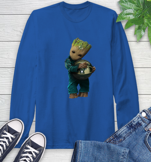 NBA Groot Guardians Of The Galaxy Basketball Sports Milwaukee Bucks Long Sleeve T-Shirt 9