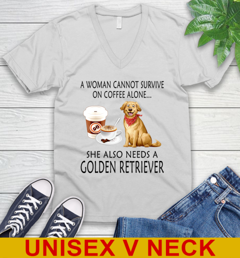 Women cannot survive on coffee alone she also need a GOLDEN tshirt 43
