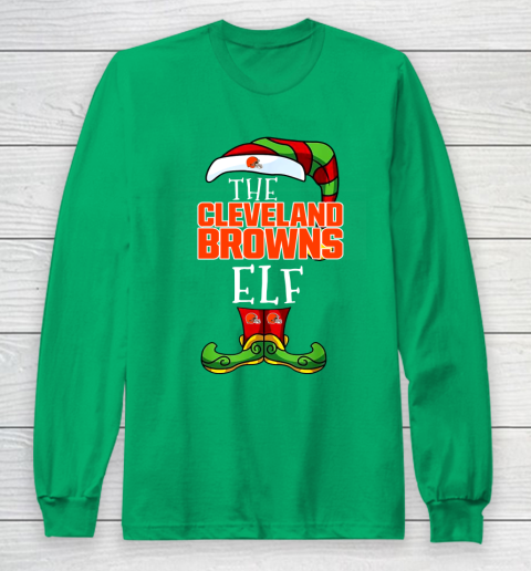 Cleveland Browns Christmas ELF Funny NFL Long Sleeve T-Shirt 4