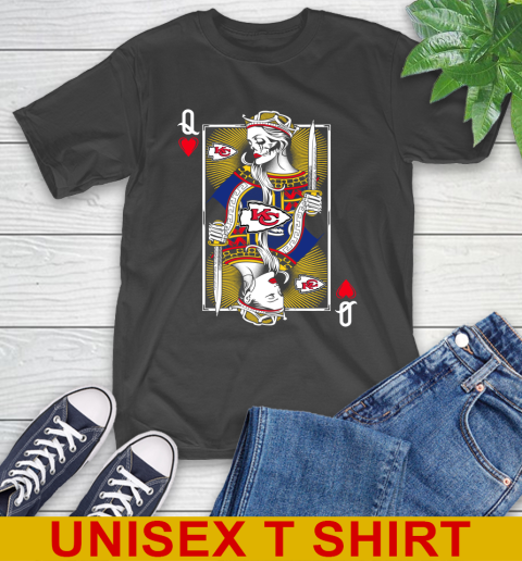 NFL Football Kansas City Chiefs The Queen Of Hearts Card Shirt T-Shirt