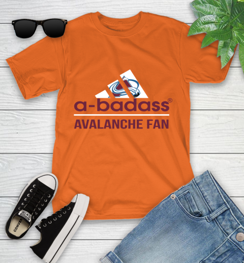 NHL A Badass Colorado Avalanche Fan Adidas Hockey Sports Youth T-Shirt 9