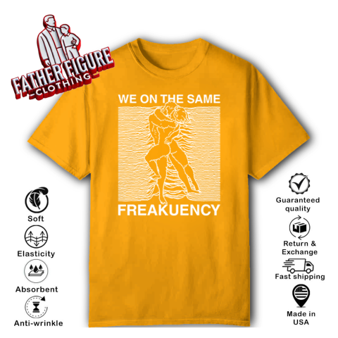 q5fp we on the same freakuency joy division classic t shirt 2 front gold