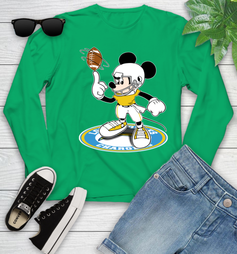 NFL Football Los Angeles Chargers Cheerful Mickey Disney Shirt Youth Long Sleeve 7 NFL Football Los Angeles Chargers Cheerful Mickey Disney Shirt Youth Long Sleeve - Image 7