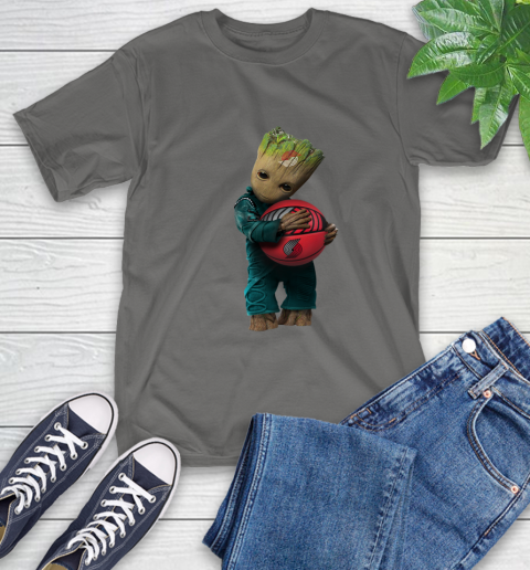 NBA Groot Guardians Of The Galaxy Basketball Sports Portland Trail Blazers T-Shirt 9